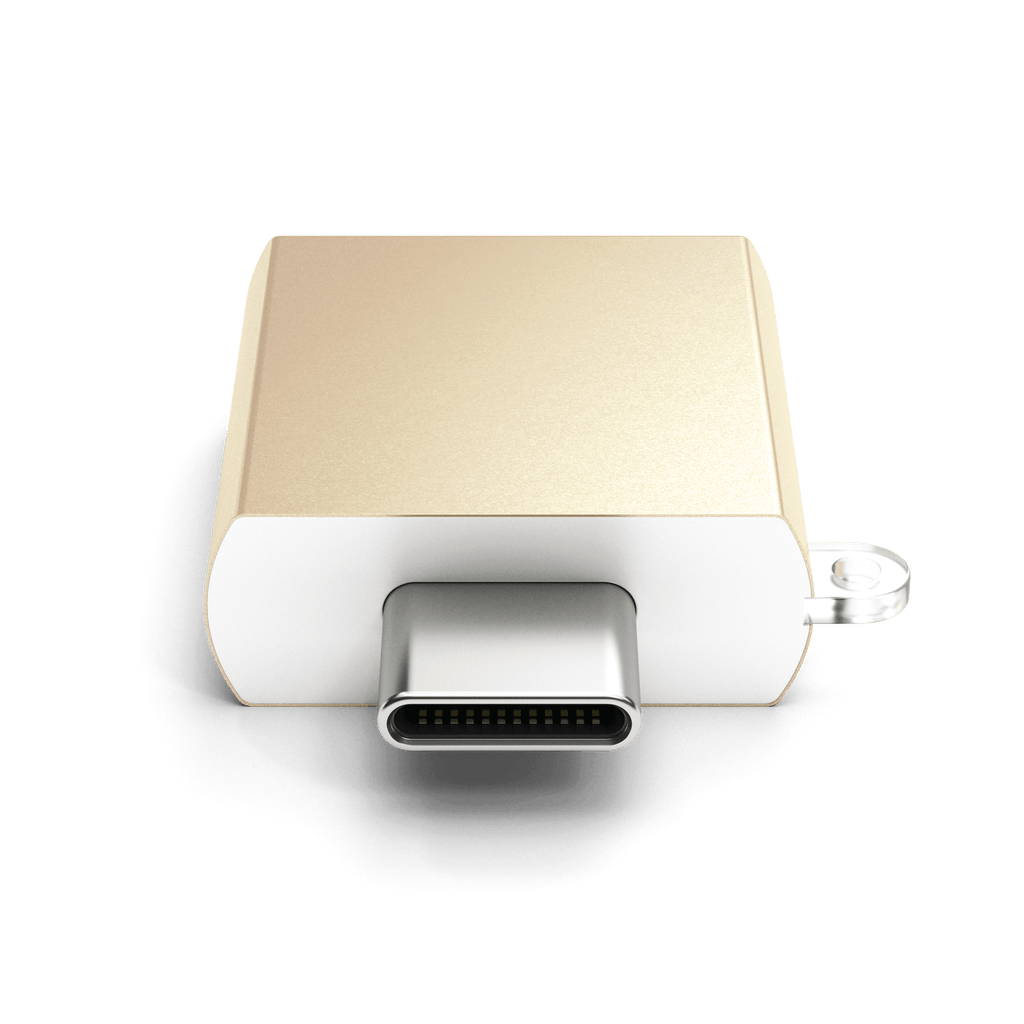 Aluminum USB-C to USB-A 3.0 Adapter Adapters Satechi Gold