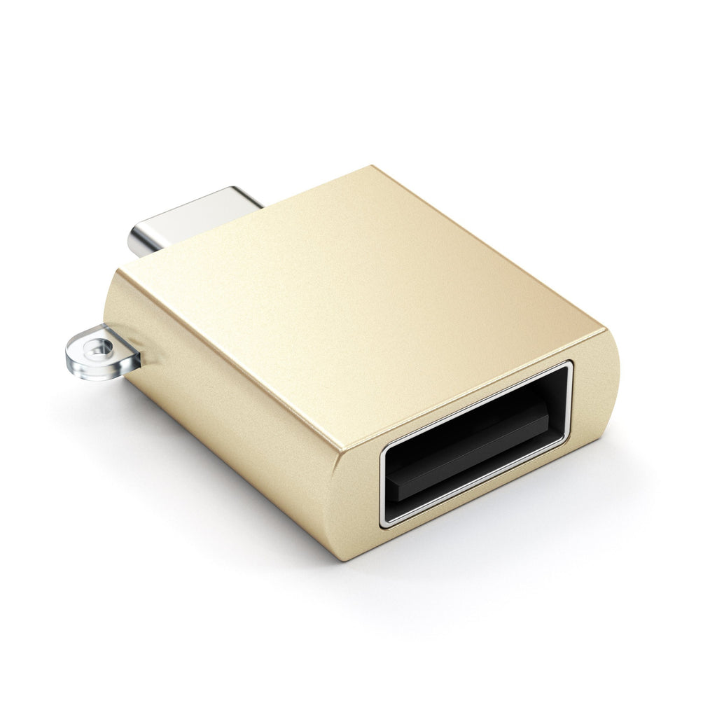 Aluminum USB-C to USB-A 3.0 Adapter Adapters Satechi Gold 