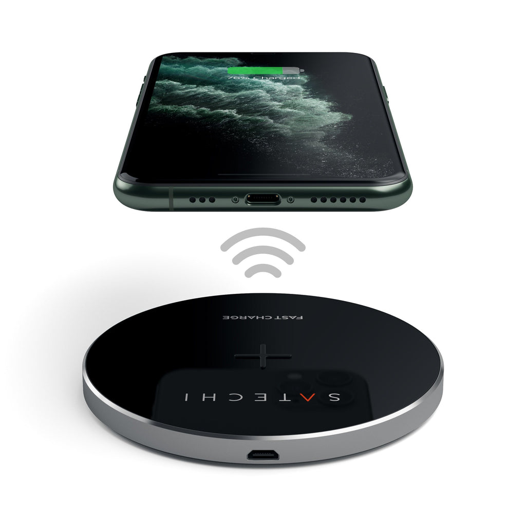 Aluminum Wireless Charger Portable Chargers Satechi Space Gray