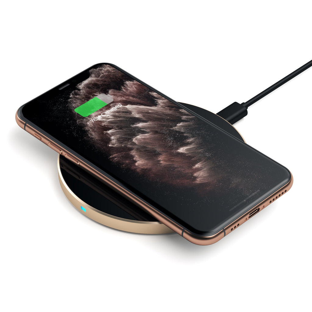 Aluminum Wireless Charger Portable Chargers Satechi Gold 