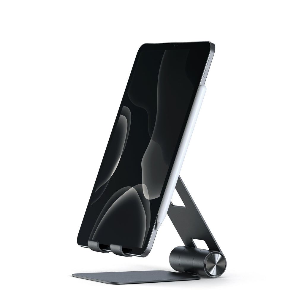 R1 Aluminum Hinge Holder Foldable Stand Mobile/ Tablet Satechi Black 