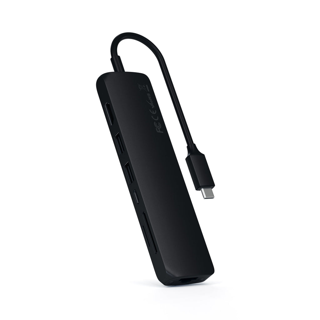 Type-C Slim Multi-Port Adapter with Ethernet USB-C Satechi Black 
