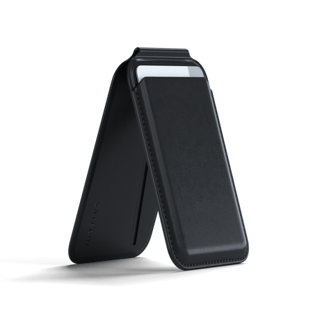 Vegan-Leather Magnetic Wallet Stand