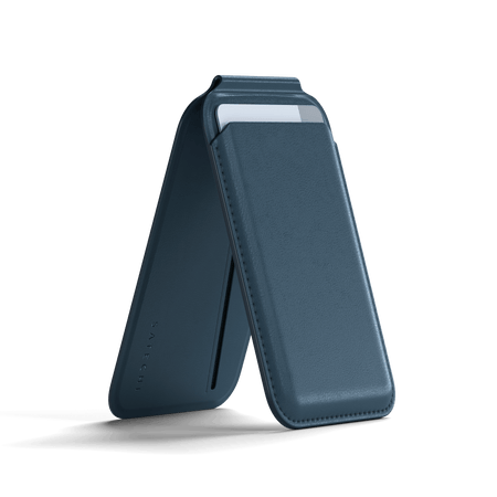 Vegan-Leather Magnetic Wallet Stand